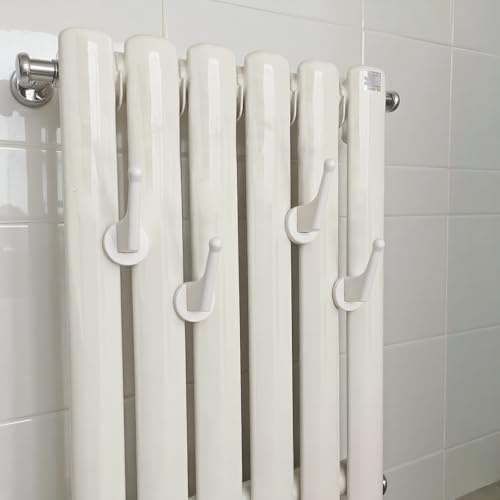 Ganci appendiabiti for termosifoni, portasciugamani, impermeabili, antiruggine, salvaspazio for accappatoi, asciugamani e altro ancora(4pcs)