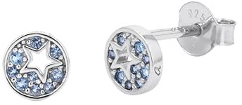 TOM TAILOR - Mädchen Ohrringe 925 Silber - mit Zirkonia Stein - Stern Ohrstecker