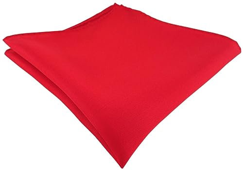 TigerTie Designer Einstecktuch handrolliert in rot einfarbig Uni