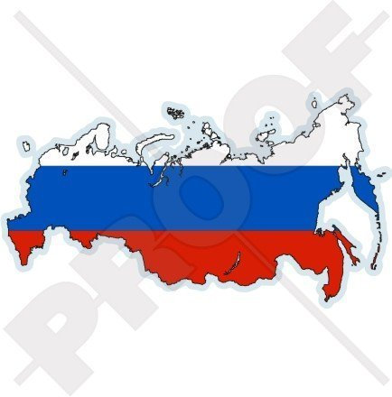 RUSSLAND Russische Föderation Karte-Flagge 140mm Auto & Motorrad Aufkleber, Vinyl Stickers