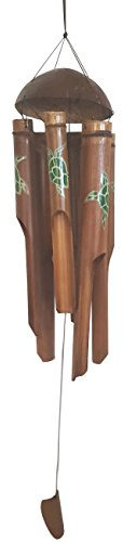 Ca.. 90cm Windspiel Schildkröte Klangspiel Holz Wind Spiel