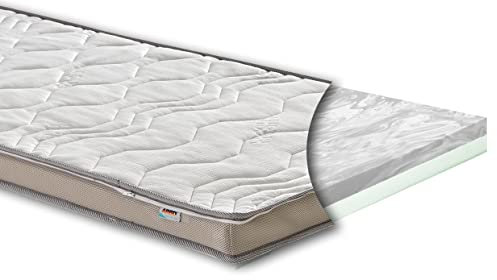 XXL Duo 12cm Topper - Härtegrad wendbar - H2/H3 oder H3/H4 - alle Größen Matratzenauflage - für alle Betten geeignet (H3/H4 - mittel/fest, 180 x 200 cm)