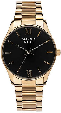 Orphelia Fashion Herren Analog Uhr Oxford mit Edelstahl Armband OF764901, Gold