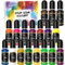 Epoxy Pigment - 18 Liquidcolors for Translucent UV Resin Art, AB Resin Coloring for DIY Crafts - 10ml Each