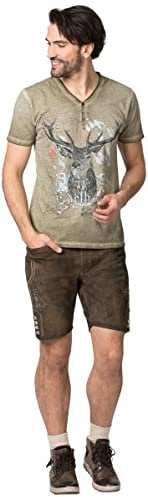 Stockerpoint Herren Günther Trachtenshirt, Sand, 2XL