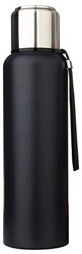 Bouteille d'eau isotherme en acier inoxydable de 1 l 1,5 l à double paroi en métal - Bouteille d'eau de sport anti-fuite pour la course, le vélo, les voyages, garde au froid à 36 h, garde au chaud 24