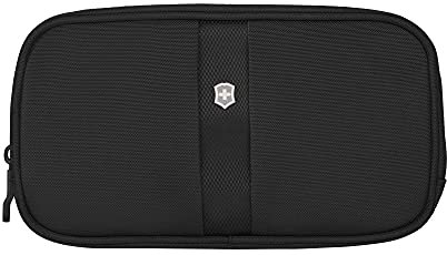 VICTORINOX TA 5.0 Overnight Essentials Kit, Reise-Kosmetiktasche, Kulturtasche, 13 x 4 x 23 cm, Schwarz