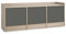 VS Venta-stock Mobile per TV Moscú 3 Ante, Color Rovere/Grigio, 139 cm (Larghezza) 40 cm (profonditá) 54 cm (Altezza)