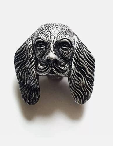 Dog Ear Front Door Knocker Pewter Cast Iron Animal Door Furniture