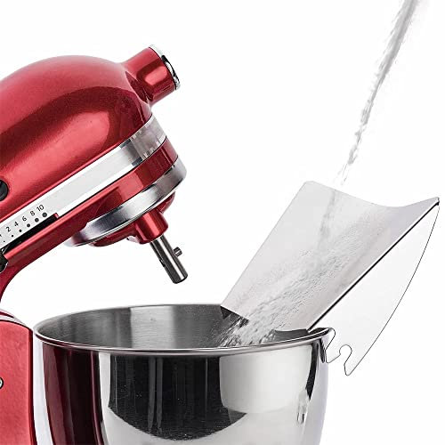 Welikekitchen Bol mélangeur en acier inoxydable pour robot de cuisine KitchenAid - Entonnoir - Accessoire pour Artisan, Classic, Ultra, Heavy Duty