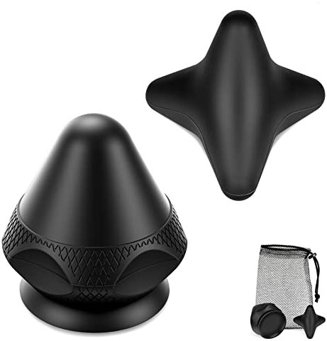 AOT Triggerpunkt Drücker Massagegerät Schmerzfrei-Drücker-Set Selbstmassage Massageball Massage Stick für Muskelschmerzen und Verspannungen der Schulter, Nacken, Arme, Rücken und Beine (Schwarz)