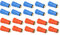 Baustopfen 1/2 Zoll Messinggewinde Blau/Rot Blindstopfen Messing Abdrückstopfen montage set 10/20 / 30/50 / 100/200 (10)
