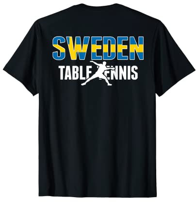 Schweden Tischtennis Fans Trikot Schwedische Ping Pong Liebhaber T-Shirt