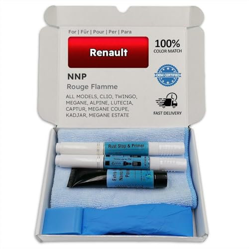 Genuine Colors Stylo de Retouche Rouge Flamme NNP pour Renault Bordeaux Clio TWINGO Megane Alpine LUTECIA CAPTUR Coupe KADJAR Estate