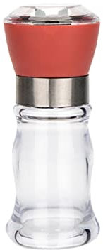 XMING Manual Pepper Grinder Black Pepper Powder Hand Twist Grinder Bottle Sea Salt Pepper Manual Grater (Size : Red)