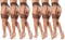 BANANALU gemusterte Ouvert Strumpfhose mit offenem Schritt 20 Den Intimo Noir 20 Daino/Nero - 6er Set S