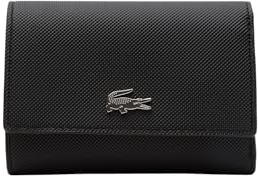 Lacoste Damen Anna Snap Close Flap Billfold Wallet, Schwarz, Einheitsgröße