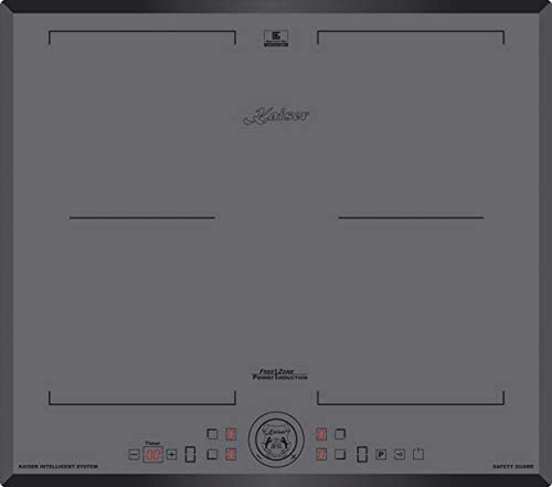 Kaiser KCT 6730 FIG Piano cottura autarcico a induzione 60cm, Free Zone con POWER Induction Boost, piano cottura in vetroceramica, piano cottura elettrico, vetroceramica, vetro grigio