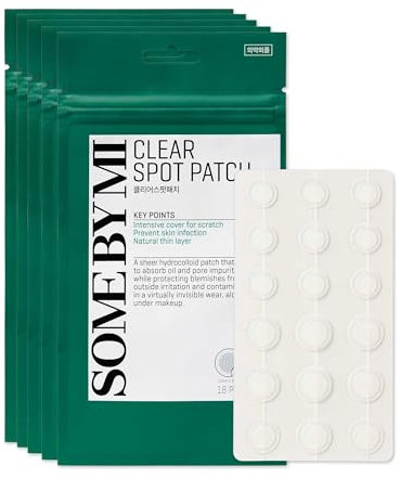 SOME BY MI 30 Days Miracle Clear Spot Patch – 5er-Pack, 90 Stück, 2 Größen (10 mm 45 Stück, 12 mm 45 Stück) – Hydrokolloid-Pflaster gegen Akne, Zit und Pickel – unsichtbar und ohne Reizung