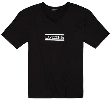 Lavecchia Übergrößen T-Shirt Herren Shirt V-Neck V-Ausschnitt Kurzarm Freizeit LV-9500