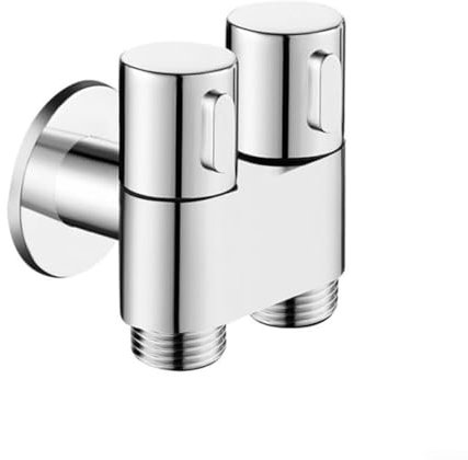 Double vanne de sortie, vanne coudée en cuivre à double sortie G1/2, pommeau de douche, lavabo pour jardin, salle de bain, toilettes, chauffe-eau