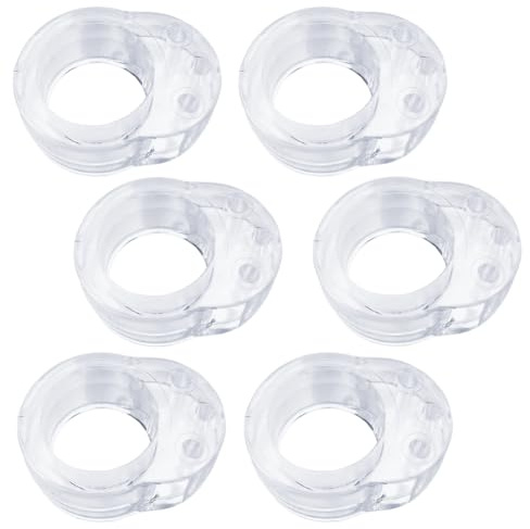 Hantoc 6 Pack Door Stopper Clear, Door Stops Rubber Doorstops Self Adhesive Fit Most Door