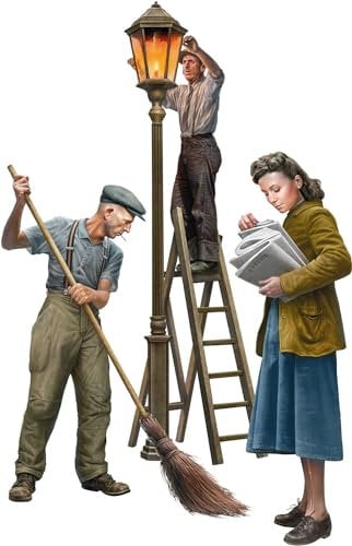 MiniArt 38081 1:35 Figuren Set Straßenarbeiter (3) - originalgetreue Nachbildung, Modellbau, Plastik Bausatz, Basteln, Hobby, Kleben, Modellbausatz, Zusammenbauen, unlackiert