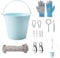 DAKLUNAR Flaschenzug Kinder, Gardening Tool Set, Riemenscheibe mit Eimerkabel,Zubehör fürs Baumhaus Spielturm,Kinder-Riemenscheibensystem Spielturm Zubehör,Spielzeug für Kinder ab 3 Jahren