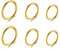 JSDDE 6er Chirurgenstahl Nasenring Gold, 8-12mm 16ga Nasenpiercing, Segmentring Clicker, Conch Piercing Ring, Bauchnabelpiercing Ring, Gold Piercing für Nase Septum Ohr Tragus Helix