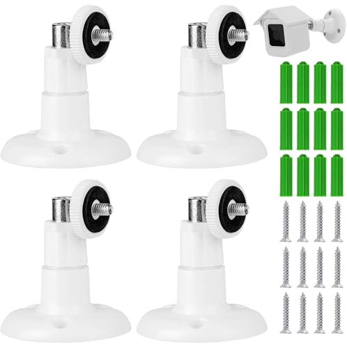 4 PCS Security Camera Bracket,Ring Camera Mount Wall Mount ,360 Adjustable Security Camera Mounting Bracket,Indoor and Outdoor Installation