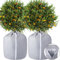 GIONAR 2PCS Plant Winter Protection Pot -70x65cm Flower Pot Protection Bag - Anti-Frost Winter Pot Plant Cover with Drawstring and Zipper for Winter Outdoor Fruit Trees Potted Plants Shrubs