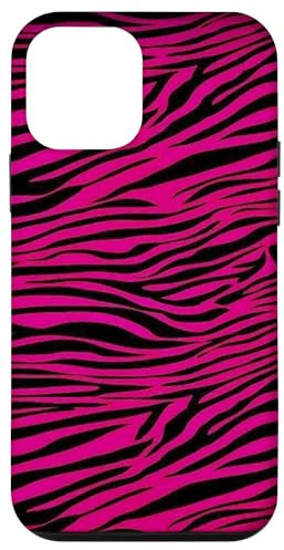 Trendiges rosa & schwarzes Tiermuster Zebra Y2K Muster Hülle für iPhone 12 mini
