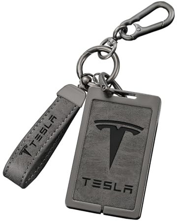 7ffeiLL Porte-cartes magnétiques pour Tesla Model 3 Modèle Y Porte-clés avec Clé Magnétique Étui de Protection en Silicone,Gris