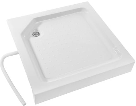 Piatto doccia, base per doccia in acrilico, set completo, acrilico di alta qualità, buona tenuta, grande foro di scarico, antiscivolo, tubo di scarico lungo, con filtro