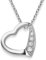 AMOONIC Herzkette Silber 925 Damen Halskette Kette mit Herz-Anhänger Ich liebe Dich Silberkette mit Zirkonia-Steinen Schmuck Geschenke für Frauen Sie Freundin mit Gravur zum Jahrestag Liebesgeschenk