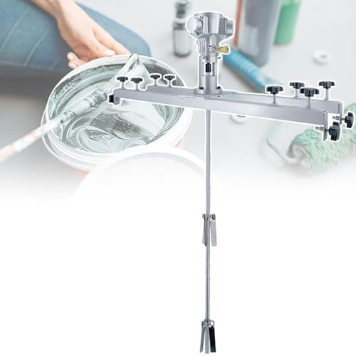 lwjunmm Pneumatischer Rührwerk,Tank Barrel Drum Mixer,Pneumatische Halterung Mixer,Farbrührmaschine Halterung Luft Rührwerk Farbmischung Werkzeug