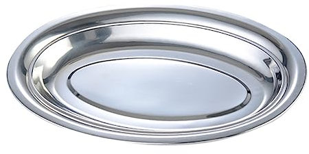 Cabilock Piatto in Acciaio Inossidabile per Vermicelli e Piatto da per Catering e Feste 28 Cm Riutilizzabile e Facile da