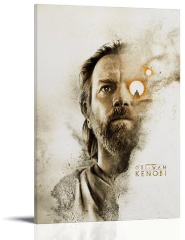 LAJAHOGDE Obi-Wan Kenobi Poster Dekorative Malerei Leinwand Wandkunst Wohnzimmer Poster Schlafzimmer Malerei,Wandkunst Bilddruck Moderne Familienzimmer Dekor 08x12inch(20x30cm)