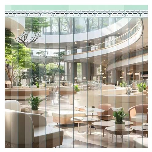 VXHCS Transparenter Türvorhang PVCs, 2,5mm Türvorhang Aus Vinylstreifen, Schlafzimmer-Trennvorhang, Schiebetürvorhang(1.05x3m)