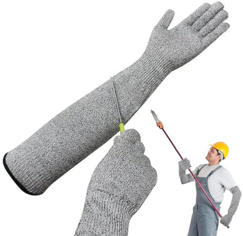 LIUQOBN Guantes de protección de jardinería, guantes largos de jardinería, certificación anticorte, adecuados para trabajos de cocina resistentes