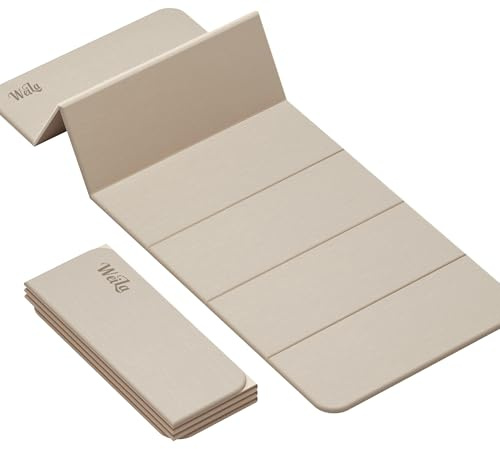 WEILA 1/2 Inch 70x24 Foldable TPE Yoga Mat, Thick Non Slip Pilates Mat