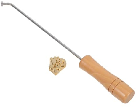 COLLBATH Professioneller Tortenbranding Stempel aus Messing mit Holzgriff für Klares Abdrucken Beim Backen von Gebäck und Kuchen Vielseitiges Design für Heimgebrauch