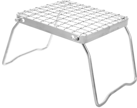 Didiseaon Portable Camping Grill Grate Durable Stainless Steel Bbq Stand for Outdoor Cooking Hiking Picnics Campfire Use Multi Functional Grill Stand