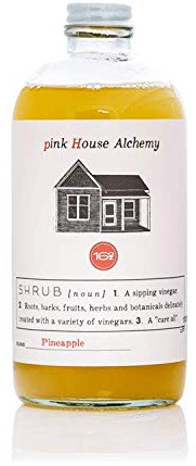 Pink House Alchemy Pineapple Drinking Vinegar Shrub, 16 oz, Handcrafted
