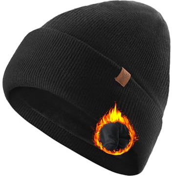 TRENDOUX Bonnet Homme Doux Thermique, Tricot Extensible Respirant