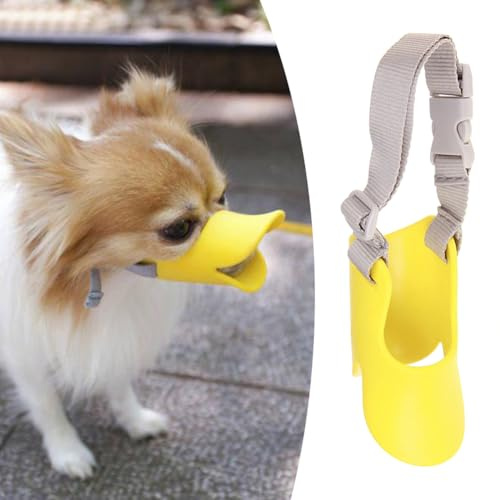 Maulkorb für Hunde S, Verstellbarer Riemen, Gegen Beißen, Bellen und Kauen | Silikon-Enten Hund Maulkorb,Chihuahua-Welpenmaulkorb,Maulkorb für Kleine Hunde,Die beißen,Tierarztbesuche,Hecheln und Trinken