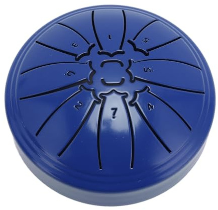 SEAFRONT Mini-Stahlzungentrommel, Kohlenstoffstahl 4 Zoll 8-Noten-Handpan für Meditation und Musikübungen (BLUE)