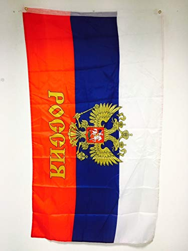 Russland Mit Adler Flagge Dekorative Banner Robuste Fahne Für Festival Außenbereich Drinnen 3X5Ft