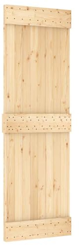 vidaXL Tür NARVIK 70 x 210 cm Massivkiefer (Unbehandelt) Natur