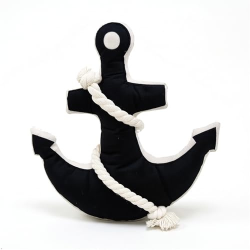 A2Z Anchor Door Stopper Fabric Door Stop Nautical Design with Rope Detail Non Slip Floor Protector Home Decor 29x29x9 cm 1.01 kg Heavy Weighted Grey Decorative Door Holder for Home Office